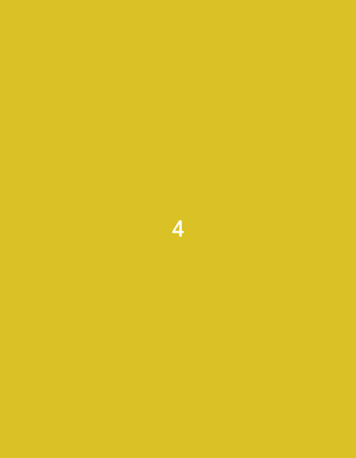 The image is a solid yellow background with the number "4" in white text centered on the canvas. There is no discernible location or context within the city of Цярэніцкі сельскі Савет, Belarus.