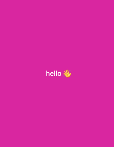 The image displays the word "hello" in white text against a solid pink background. To the right of the text is a yellow hand emoji with wavy lines emanating from it, suggesting a waving motion. There is no indication of a specific location in Mary City, Turkmenistan, as the image is a simple graphic with no discernible environmental context.