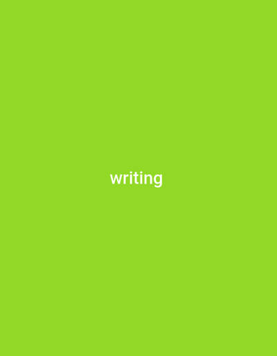 The image is a simple, static graphic featuring the word "writing" centered in white text against a solid, bright green background. There are no people, objects, or discernible scenes or settings. The activity taking place is implied by the text, suggesting the concept of writing or the act of writing. There are no notable details regarding time of day, weather, or location cues, as the image is entirely abstract. No emotions are conveyed. The only visible text is the word "writing." The provided location context "Sarkin Dutse, Nigeria" does not appear to be reflected in the visual content of the image.