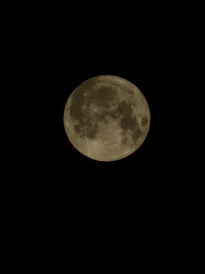 A full moon is prominently displayed against a black background, filling the center of the image. The moon's surface exhibits a textured appearance with visible craters and darker maria, suggesting it is a close-up shot. The lighting on the moon is soft, casting no harsh shadows. The overall composition is simple, with the moon as the sole subject. There is no indication of the city of Tyrnyauz, Russia, or any other environmental details in the image.