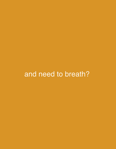 The image contains the text "and need to breath?" centered on a solid orange background. The text is white. The location in the city of Ridderkerk, Netherlands is not specified in the image.