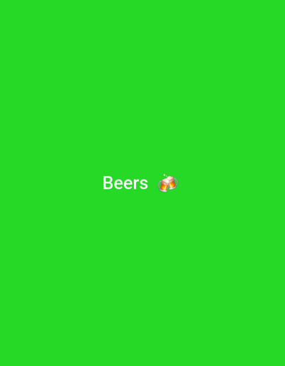 The image is a solid green background with the word "Beers" and a beer mug emoji centered in the lower half. There is no discernible location in Middlesbrough, United Kingdom.