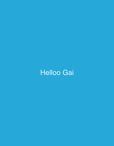 The image shows a plain, bright blue background. Centered in the middle of the background are the words "Helloo Gai" in white, sans-serif text. There are no other discernible objects, people, or details in the image. The location of Yizhivtsi, Ukraine, is not depicted or suggested by any visual cues in the image.