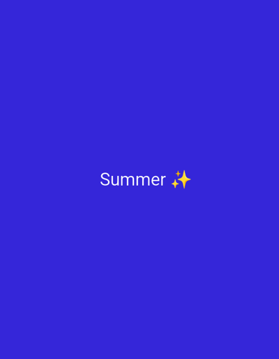 The image is a plain, solid blue background with the word "Summer" written in white text in the center, accompanied by two yellow star emojis. There are no other objects or people present. The image does not contain any information about the city of Radzymin, Poland.