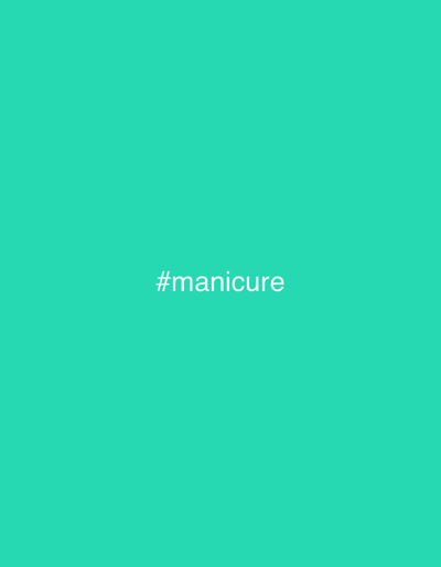 The image is a solid teal color with the text "#manicure" in white in the center. There is no indication of any location or presence of Blangbladeh, Indonesia.