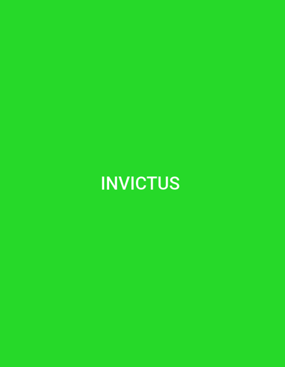 A green image with the white word "INVICTUS" in the center. The location in Fort Smith, United States of America is irrelevant as the image does not depict any specific location.