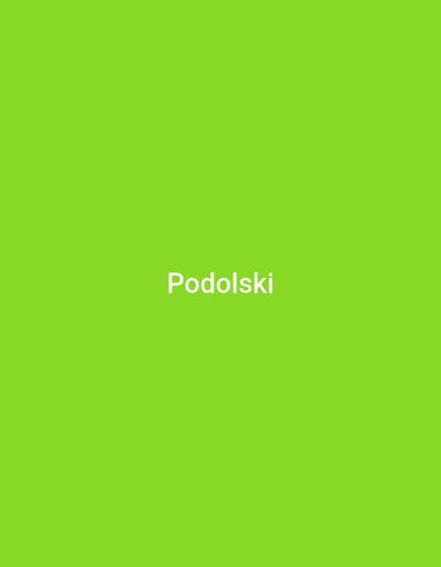 The scene, located in Koulamoutou, Gabon, displays a digital graphic characterized by a solid lime green background. Centered horizontally and vertically on this background is the white text "Podolski". No individuals, physical objects, discernible actions, or environmental features beyond the graphic itself are depicted.