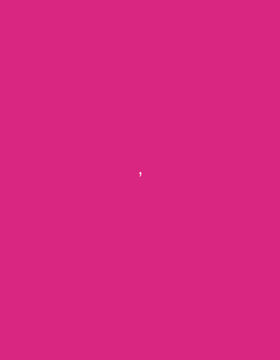 The image displays a solid, vibrant pink background. In the center of the image, a small, white comma is visible. There is no discernible urban environment or context related to Tsalapitsa, Bulgaria.