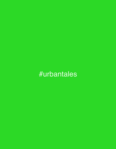 The image depicts a solid green background with the white text "#urbantales" centered on the screen. No discernible people, subjects, objects, actions, or interactions are present. The environment consists solely of this uniformly colored background. No geographical identifiers, landmarks, or structures are visible to indicate a specific location, including the city of Waterford, United States of America.