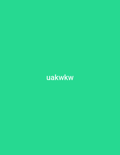 The image shows the word "uakwkw" in white text against a solid green background. There are no people, objects, actions, interactions, or environmental details present in the image. The location in the city of Kason, Nigeria, is not depicted.