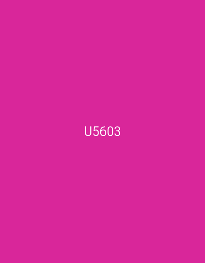 The image is a solid pink background with the text "U5603" centered vertically and horizontally. There is no discernible location in the city of Mikhnevo, Russia, nor any people, subjects, objects, actions, or interactions depicted. The image is purely graphic and appears to be a digital rendering or a solid color swatch with text overlay.