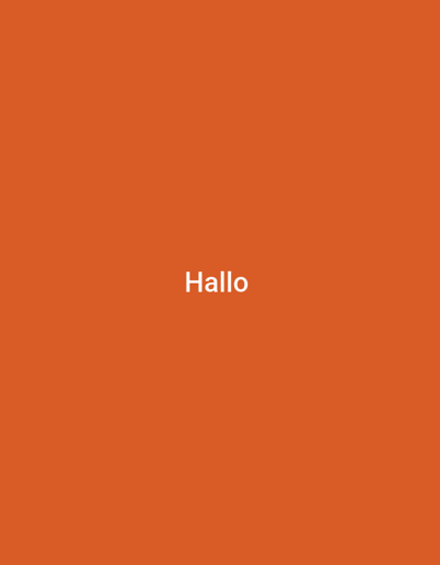 The image is a plain orange background with the word "Hallo" in white text centered horizontally and slightly above the vertical center. There is no information about the location in the city of Thüngersheim, Germany, or any people, subjects, objects, actions, interactions, or environmental details present in the image.