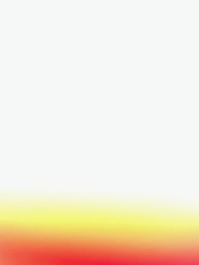 The image depicts an abstract vertical color gradient, located at an unspecified point within the city of Rozovo, Bulgaria. The upper approximately 70% of the frame is solid white. This white area gradually transitions downwards into a yellow band, which subsequently blends into an orange hue. The lowest approximately 15% of the image is rendered in a solid red or deep orange-red. A subtle grainy texture is visible across the entire gradient. No discernible people, subjects, objects, actions, or specific environmental features are present.