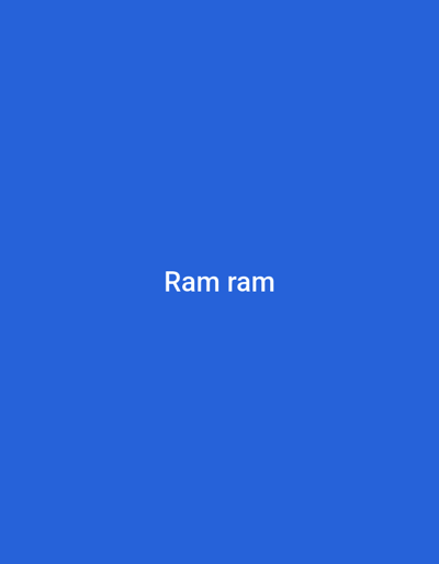 The image is a solid blue background with the text "Ram ram" in white font centered on the bottom of the image. The coordinates 30.629, 76.835 locate the image in Zirakpur, India. The image is likely a digital image created using a graphics editor. There are no people or other objects in the image.  The environment depicted is a blank, blue space.  The image does not show any actions or interactions.