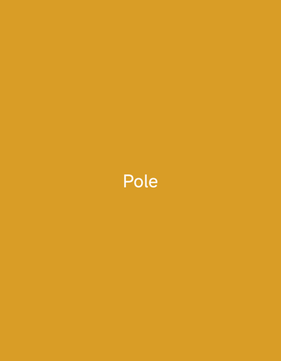 This is a media file featuring the word "Pole" in white text against a plain, solid mustard yellow background. The word is centered horizontally and vertically within the frame. There are no people, objects, or scene elements visible. The image does not convey any specific time of day, weather, or location cues. There are no discernible emotions or activities taking place. The only visible text is the single word "Pole."