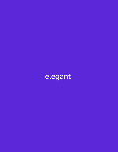 The image is a plain purple background with the word "elegant" written in white text in the center. There is no discernible location in Wuro Sani, Nigeria.