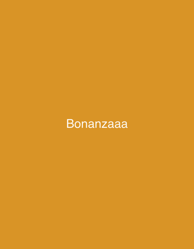 The image is a static, medium shot of a plain, mustard-yellow background. The lighting appears even and bright, suggesting an indoor setting or an overcast day. Centered slightly towards the bottom of the frame, the word "Bonanzaa" is displayed in large, white, sans-serif font. The text is clean and crisp, with no visible shadows or distortions. The overall impression is minimalist and stark, with the text being the sole element of interest against the solid color. No people, objects, or specific scene elements are visible. The image seems to be a graphic or a title card, possibly for a video or presentation, with the text indicating a theme or title. The location context of Churek, Bulgaria, is not visually discernible from the image itself.