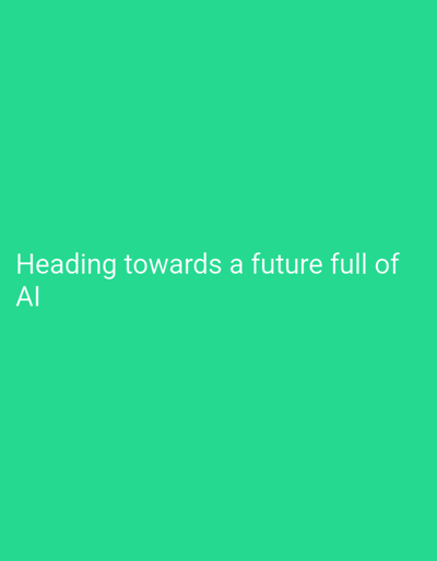 The image is a solid green background with the text "Heading towards a future full of AI" in white font at the top of the image. The coordinates provided are for a location in Klapanunggal, Indonesia. However, the image itself does not depict any scene, people, objects, or actions. It is a plain, digital image.
