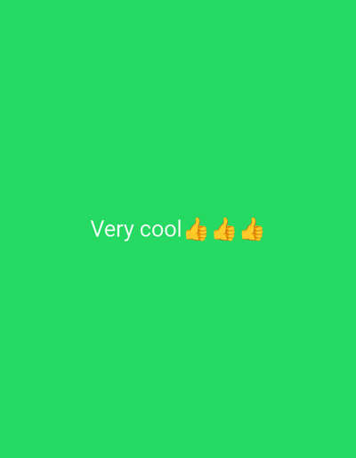 The image contains the text "Very cool" followed by three thumbs-up emojis, all set against a bright green background. There are no people or discernible locations visible. There is no information in the image to suggest a connection to Askiz, Russia.