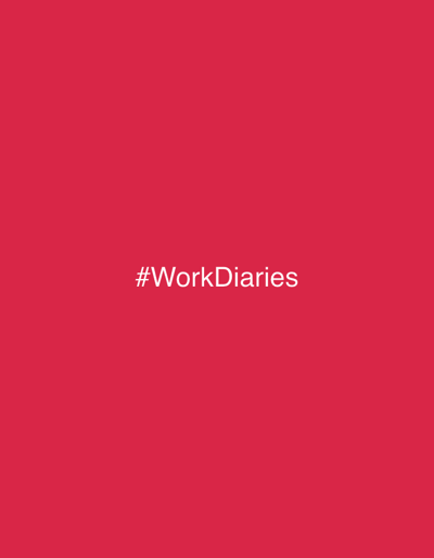 A red square containing the hashtag "#WorkDiaries" centered in white text. There is no indication of the image being related to Marcq-en-Barœul, France.