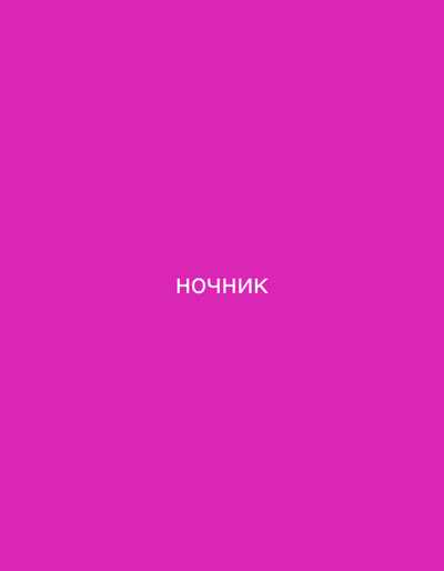 This is a media file featuring a plain, vibrant fuchsia background. In the center of the image, the word "ночник" is displayed in white, sans-serif, capital letters. The text translates from Russian to "night light" or "dormitory". There are no people, objects, or scene elements visible. The context provided indicates this image is related to Kyzyl, Russia, though no specific location cues are present within the image itself. The simple presentation suggests it might be a title card, a logo, or a graphic element for a project or product.