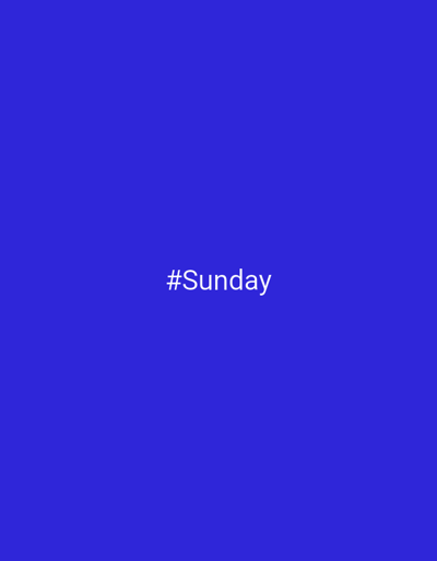 The image is a plain blue background with the text "#Sunday" in white at the center. There is no information about Bugeac, Moldova in this image.