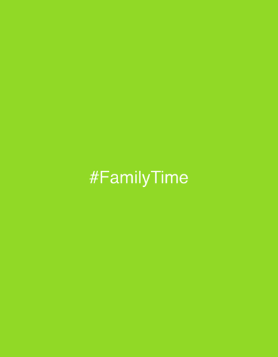 The image is a solid green field with the text "#FamilyTime" in white, centrally located. No people, subjects, objects, actions, interactions, or environmental details are present. The location in Provodina, Montenegro, is not visually evident in the image.