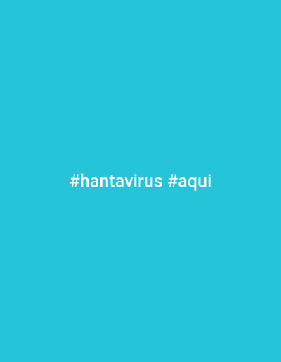 The image is a cyan square with the text "#hantavirus #aqui" in white in the center. The location of Xirivella, Spain is not mentioned in the image.