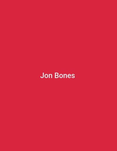 The image displays the text "Jon Bones" centered on a solid red background. There is no information about the city of Yana, Bulgaria, or any other environmental details.