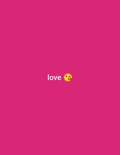 The image is a pink background with the word "love" in white text, followed by a kissing face emoji. There is no information available regarding the location in the city of Tamm, Germany.