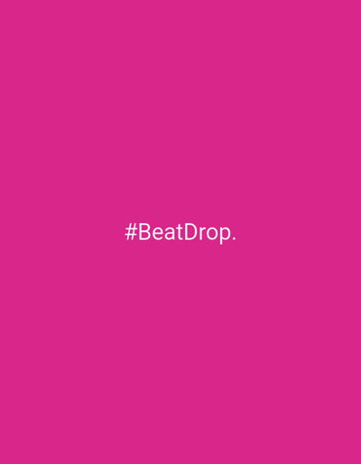 The image is a solid pink background with the white text "#BeatDrop." centered. There is no information about the city of Straldzha, Bulgaria, in the image. There are no people, objects, actions, interactions, or environmental details present.