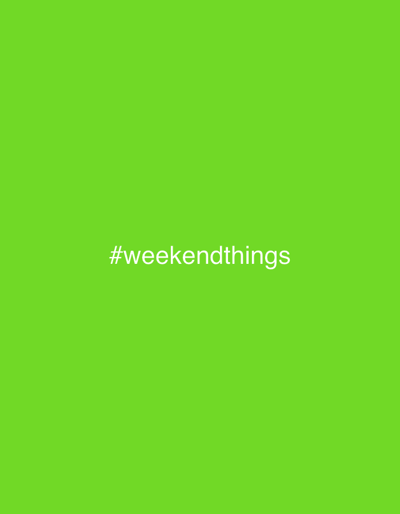 The scene, located in the city of Altenheim, Germany, displays a solid, vivid lime green background. Centered horizontally and slightly below the vertical midpoint of the frame, the white sans-serif text '#weekendthings' is presented. No individuals, discernible objects beyond the text, actions, interactions, or environmental features are depicted.