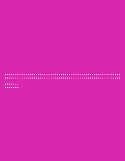 The image is a plain magenta background with two rows of white dots positioned near the bottom. The top row consists of a long, unbroken line of dots. The bottom row has two shorter lines of dots, one above the other. There are no people, objects, actions, or interactions depicted in the image. The image does not contain any information about the city of Verkhniachka, Ukraine.