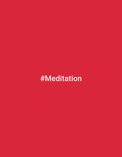 The image is a solid red background with the white text "#Meditation" in the center. The image does not depict Remedios de Escalada, Argentina, or include any information about its location.