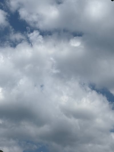 The image shows a cloudy sky with patches of blue visible. The clouds are white and gray, with some appearing fluffy and others more dense and dark. The scene is likely an outdoor view from Gurkovo, Bulgaria, as indicated. There are no people, subjects, objects, or actions depicted in the image, other than the natural phenomenon of clouds in the sky. The environment is solely characterized by the sky and its cloud cover.