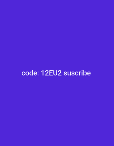 A purple background with the text "code: 12EU2 suscribe" in white letters is present in the image. Gavisse, France, is not mentioned or depicted in the image.