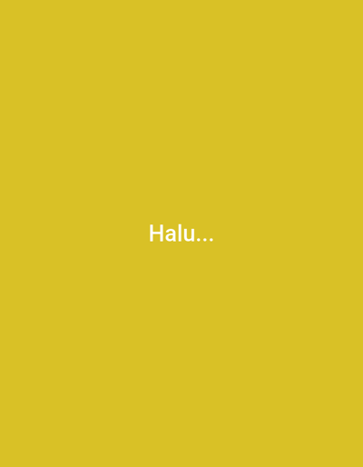 The image is a screen capture with a solid mustard yellow background. In the center of the screen, white text reads "Halu...". There are no people, objects, or discernible environmental details present in the image. The location of Muar, Malaysia is not indicated by any visual elements in the photograph.