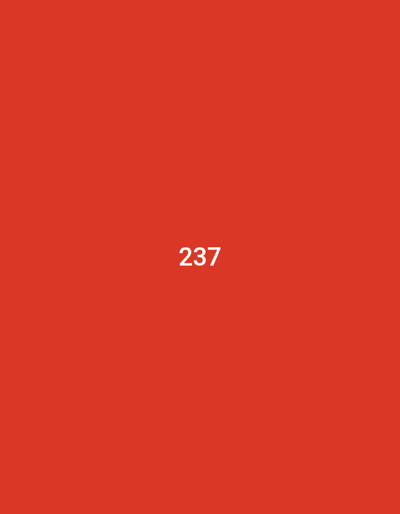The image is a solid red background with the number "237" in white text centered on the bottom half of the image. The location is in Kecamatan Panceng, Indonesia, at the coordinates provided. There are no people, subjects, objects, actions, interactions, or environment depicted in the image.