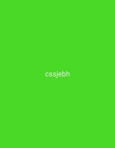 The image is a plain, bright green background with the text "cssjebh" centered horizontally and slightly above the vertical center. The text is white and appears to be in a sans-serif font. There are no other visible subjects, objects, activities, or notable details in the image. The image appears to be a digital screenshot or a graphic design element.