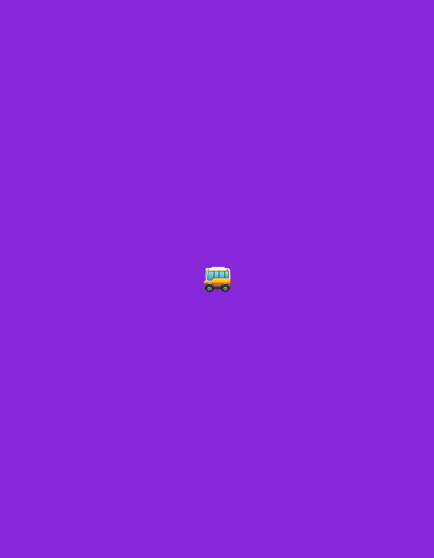 The image displays a single, small, stylized graphic of a yellow bus against a uniform, solid purple background. The bus features white rectangular windows, black wheels, and orange trim on its upper section, positioned near the vertical and horizontal center of the frame. No individuals, specific actions, interactions, or detailed environmental features are visible within the image. The content is purely graphic and provides no discernible information regarding a physical location within M'Drắk, Vietnam, or any other real-world setting.
