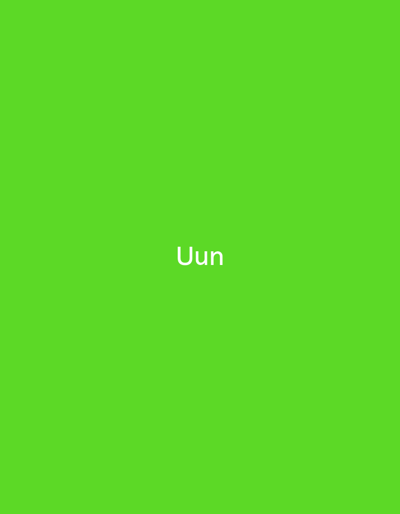 The image is a solid green background with the word "Uun" in white text in the center. There are no people, objects, actions, or interactions depicted. The location in Vyl'gort, Russia is not relevant to the content of the image.