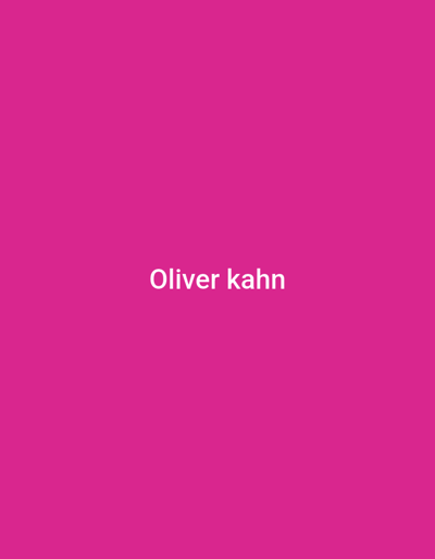 The scene, located in the city of Koulamoutou, Gabon, displays a uniform fuchsia background. Centrally positioned on this background, white sans-serif text reads "Oliver kahn." No individuals, additional subjects, physical objects, actions, interactions, or specific environmental details are visually present within the frame beyond the colored field and text.