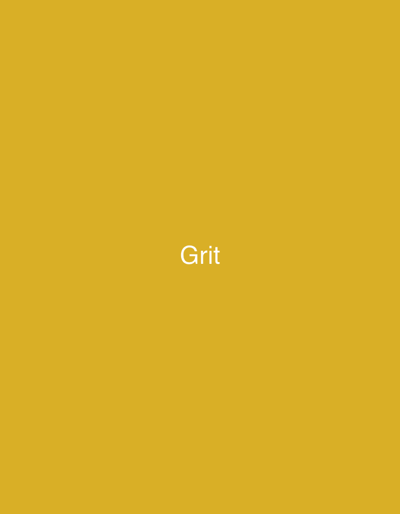 The image is a solid, uniform golden yellow background with the word "Grit" written in white text in the center. The text is slightly blurry and appears to be in a sans-serif font. There are no other objects, people, or discernible environmental features in the image. It is not possible to determine the location in the city of Турынскі сельскі Савет, Belarus, from this image alone.