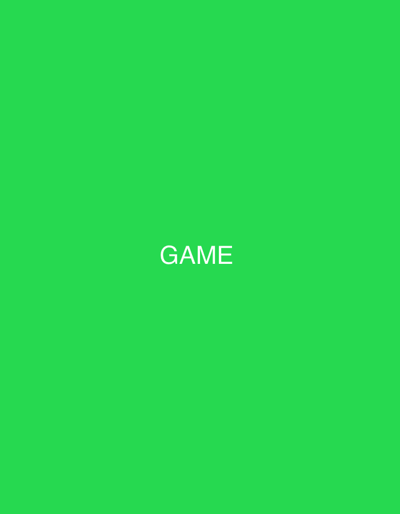 The image displays the word "GAME" in white, sans-serif text, centered against a bright green background. There are no people, objects, or environmental details visible in the image. The location of Subutli-Miatli, Russia is not discernible from this image.