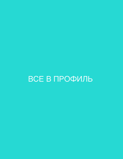 The image is a solid, bright teal background with white text in the center that reads "ВСЕ В ПРОФИЛЬ". There is no discernible location in Jihlava, Czechia, or any people, subjects, or objects depicted.