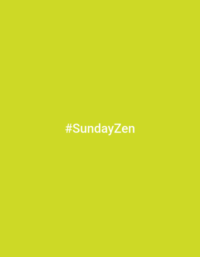 The image is a solid, bright lime green background with the hashtag "#SundayZen" written in white, sans-serif font in the center. There is no information about the city of Gävle, Sweden, within the image itself. The scene is entirely composed of the colored background and the text.