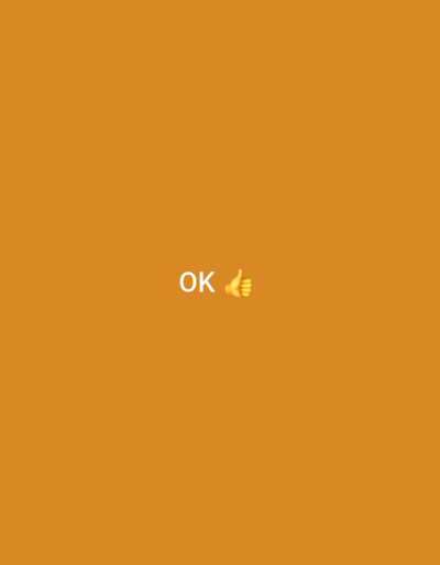 The image displays the word "OK" with a thumbs-up emoji next to it, centered on an orange background. There are no discernible elements related to the city of Middlesbrough, United Kingdom. The scene is static and lacks any people, actions, or interactions. The environment is a plain, solid color.