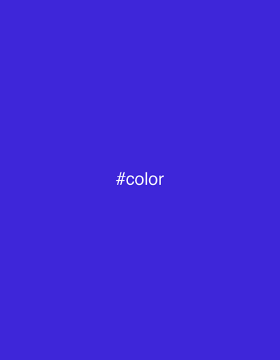 The image is a solid blue background with the text "#color" in white in the center. There is no location depicted and no people, objects, or actions.