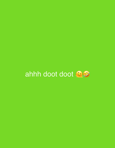 The image displays a digital graphic on a solid, uniform lime-green background. Centered horizontally is white text that reads "ahhh doot doot." To the immediate right of this text are two digital emoji icons: a smiling face with closed eyes and a single bead of sweat, followed by a face characterized by tears of laughter. The image contains no depictions of physical people, objects, actions, interactions, or a discernible real-world environment. Therefore, no specific location in Longone al Segrino, Italy, or any other physical city, is depicted within this digital graphic.