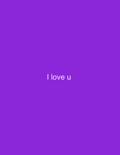 The image is a plain purple background with the white text "I love u" centered horizontally and positioned in the lower middle of the frame. There are no discernible elements of a city, location in Safari, Nigeria, or any people, subjects, objects, or actions.